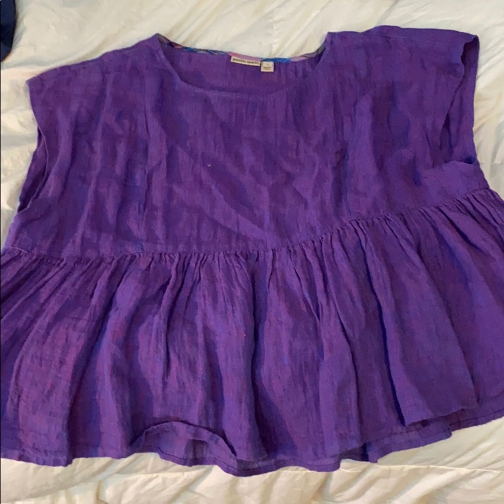Anthropologie holding horses purple top size small